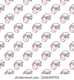 Vehicle with Red Vinyl Wrap vector concept creative geometric seamless pattern or background