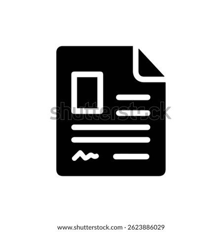 Vehicle Registration Document Icon - Black Style