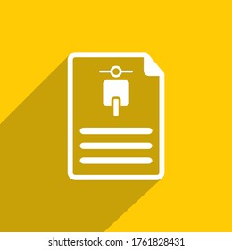 Icono de registro de vehículos , Vector de icono de automóvil