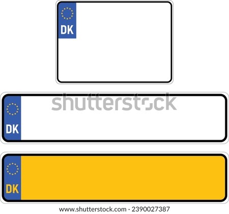Vehicle registration plates of DENMARK
