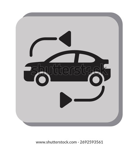 Vehicle replace swap exchange icon. Car roted icon