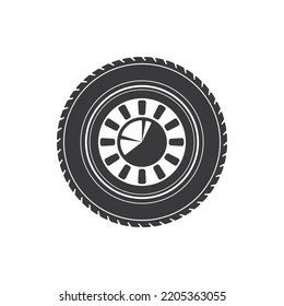 Vehicle rim, black tyre with alloy disk isolated car rim. Vector auto rubber wheel icon