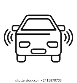 Vehicle safety icon outline vector. Control toll. Network alert traffic