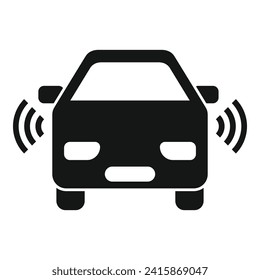 Vehicle safety icon simple vector. Control toll. Network alert traffic