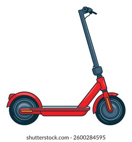 Vehicle scooter icon isolated on white background, flat vector illustration.