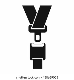 Vehicle seatbelt icon. Simple illustration of vehicle seatbelt vector icon isolated on white background