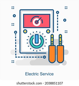 Vehicle Service and Maintenance Icons Concept