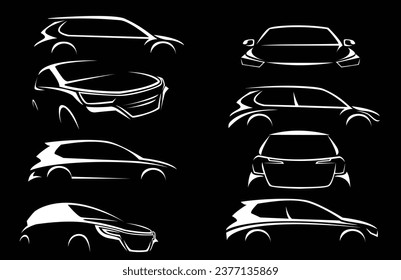 vehicle set icon, vector illustration