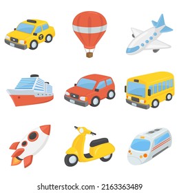 Vehicle Sign Emoji Icon Illustration. Transport Vector Symbol Emoticon Design Clip Art Sign Comic Style.