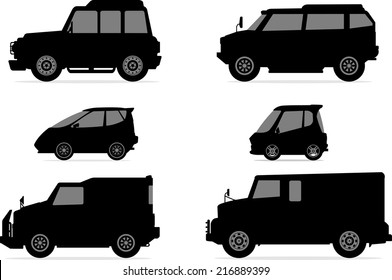 Vehicle Silhouette Set