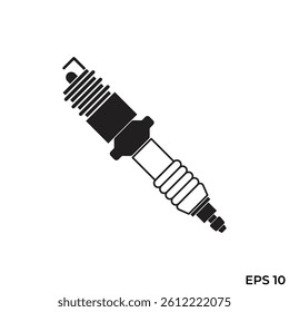 vehicle spark plug flat icon vector