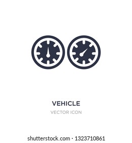 vehicle speedometer icon on white background. Simple element illustration from Technology concept. vehicle speedometer sign icon symbol design.