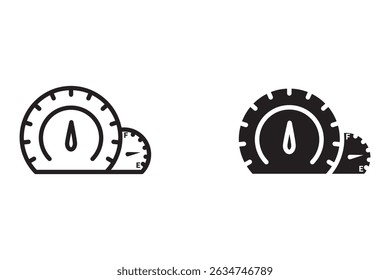 vehicle speedometer icon set. car speedometer indicator icon
