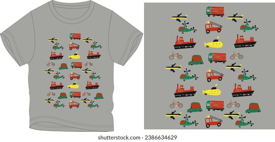 
vehicle t shirt graphic design vector illustration \
