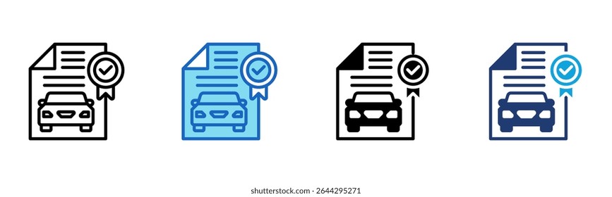 Icono de título de vehículo Ilustración vectorial de estilo múltiple