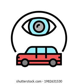 vehicle tracking color icon vector. vehicle tracking sign. isolated symbol illustration