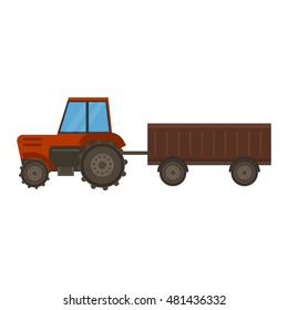 Vehicle tractor farm vector illustration isolated on white background