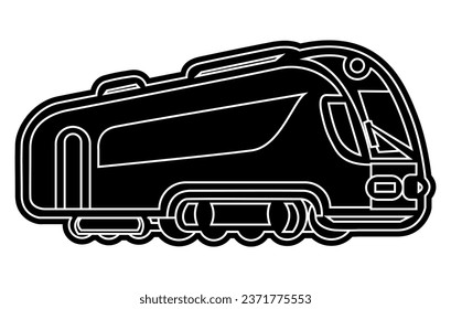 Vehicle Train Silhouette. Vehicle Train vector Silhouette

