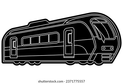Vehicle Train Silhouette. Vehicle Train vector Silhouette
