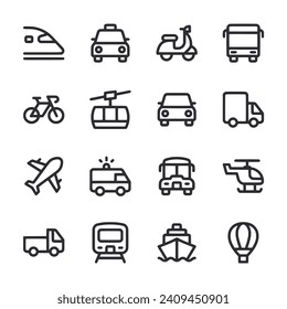 Vehicle And Transport icon set