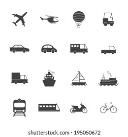 Vehicle and transport icons 