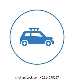 Vehicle transport taxi car icon | Circle version icon |