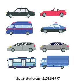 Vektor-Vektorgrafik-Elemente für die Fahrzeugübertragung