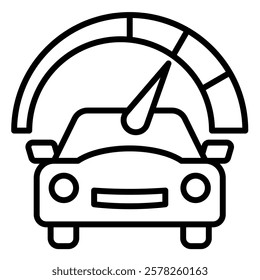 Vehicle Tune-Up icon line vector illustration