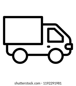 A vehicle used for carrying logistics, cargo truck icon image 