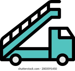 vehicle vector colour line icon