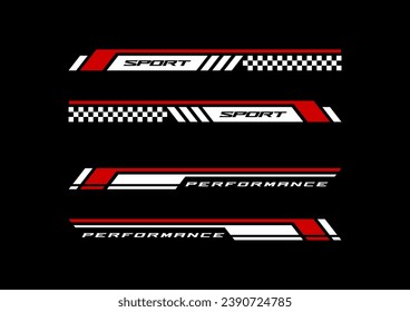 Vehicle vector Decal Stripes for custom car, racing car and others.