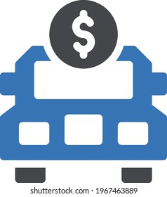 vehicle vector glyph colour icon