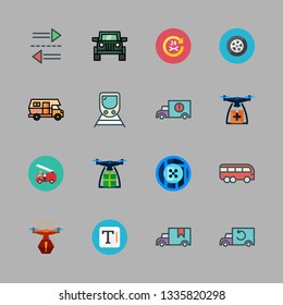 vehicle vector icon set