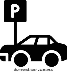 ilustración del vector del vehículo aislada en un fondo transparente. iconos vectoriales de glifo para el concepto o gráficos web.