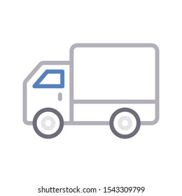 vehicle vector line color icon 