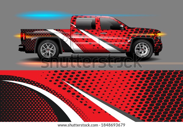Vehicle
vinyl wrap design with sporty abstract
background