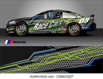vehicle vinyl wrap design vector. abstract racing graphic stripe background kit for race car sticker, rally and truck livery,