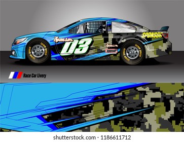 vehicle vinyl wrap design vector. abstract racing graphic stripe background kit for race car sticker, rally and truck livery,