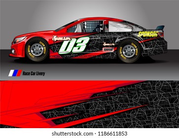 vehicle vinyl wrap design vector. abstract racing graphic stripe background kit for race car sticker, rally and truck livery,