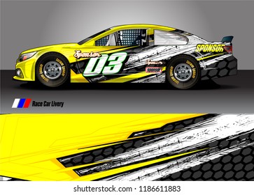 vehicle vinyl wrap design vector. abstract racing graphic stripe background kit for race car sticker, rally and truck livery,