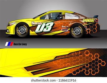 vehicle vinyl wrap design vector. abstract racing graphic stripe background kit for race car sticker, rally and truck livery,