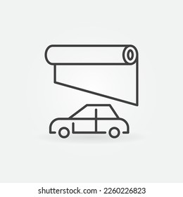 Concepto de vector de envolvimiento de vinilo lineal icono o símbolo mínimo
