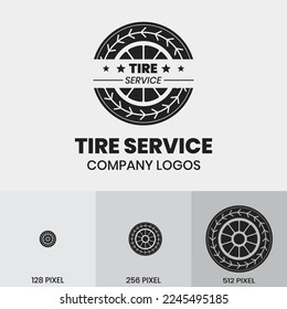 Vehicle wheel logo design for wheel service business