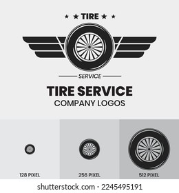 Vehicle wheel logo design for wheel service business