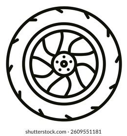 Vehicle Wheels icon line vector illustration