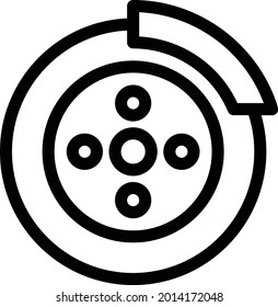 vehicle with white background. vehicle is a symbol of artificial intelligence.thin line icon.