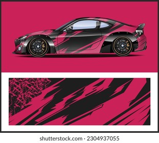 vehicle wrap  graphic kit vector for race car, pickup truck sticker wrap design