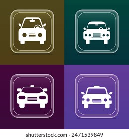 Vehicles car silhouettes icon bundle pack for logo design or UI design