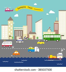 Vehicles of city