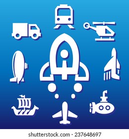 Vehicles Collection. Vector EPS10.